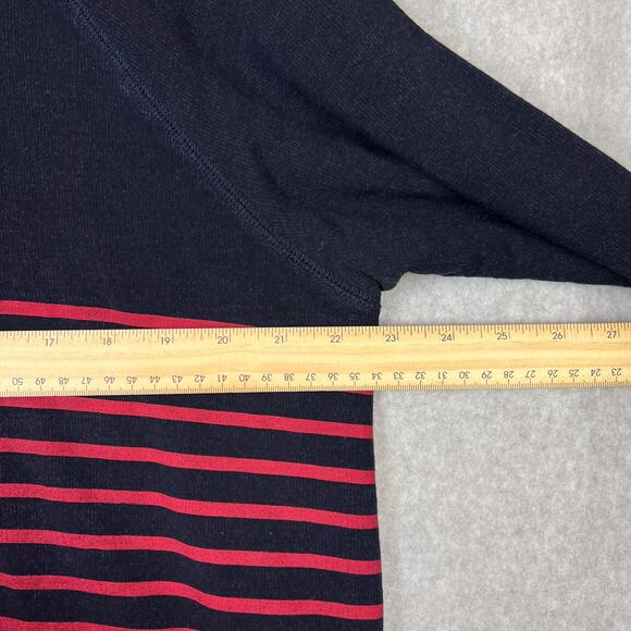 Sundry Midnight Cropped Stripes Hoodie Sweatshirt Size 4/XL - Picture 11 of 12